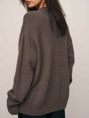 Reformation Jadey Cashmere Oversized V-neck Sweater - Dachshund