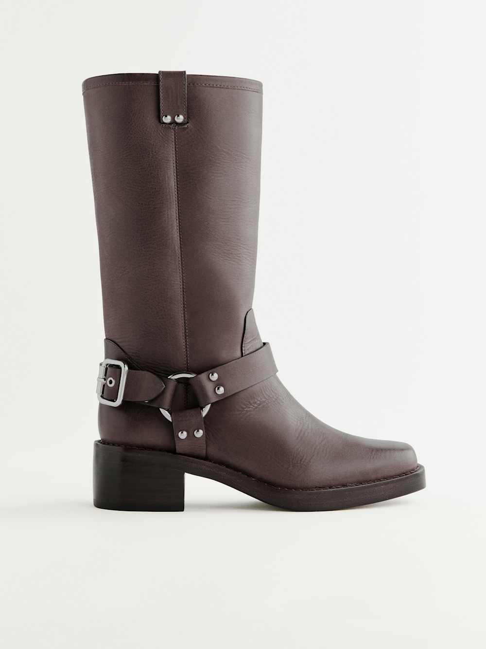 Reformation Francesca Moto Boot - Distressed Brown