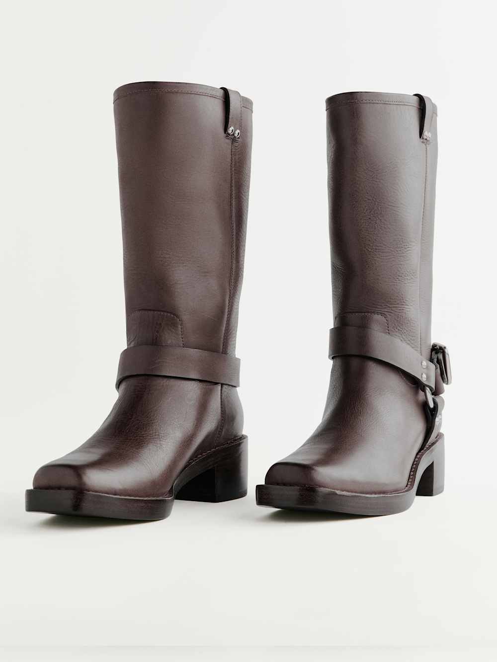 Reformation Francesca Moto Boot - Distressed Brown