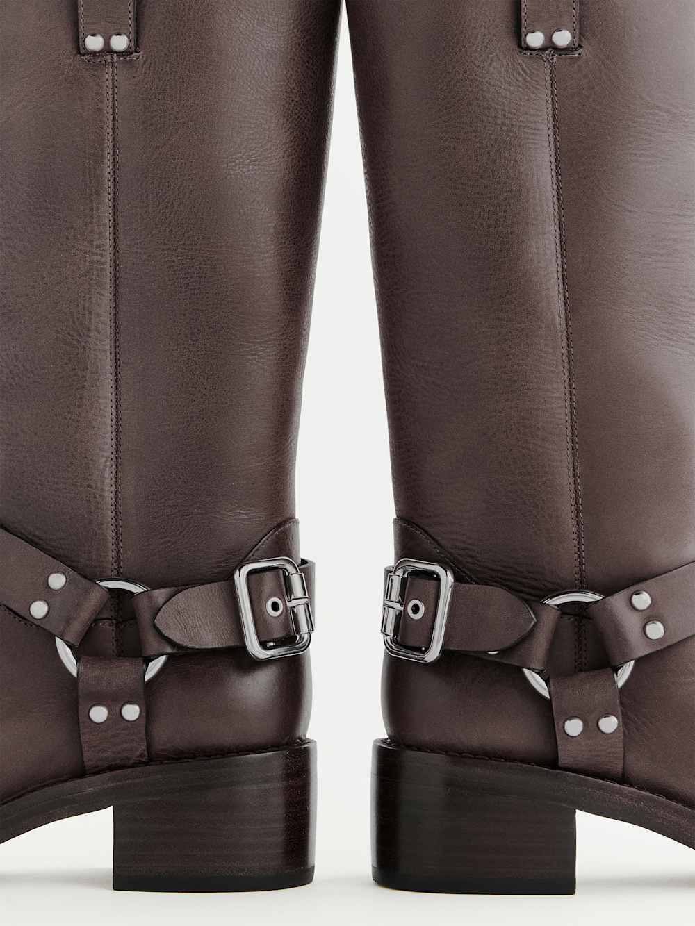 Reformation Francesca Moto Boot - Distressed Brown