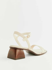 Reformation Stephanie Heeled Sandal - Almond Leather