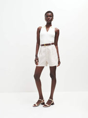 Reformation Stephanie Heeled Sandal - Almond Leather