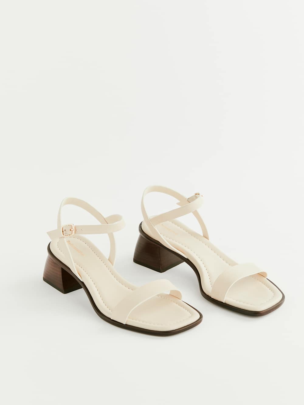 Reformation Stephanie Heeled Sandal - Almond Leather