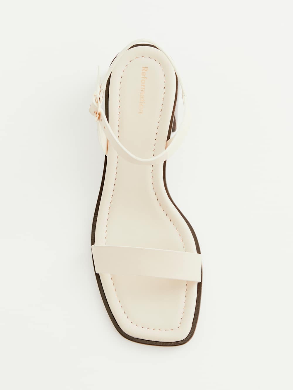Reformation Stephanie Heeled Sandal - Almond Leather