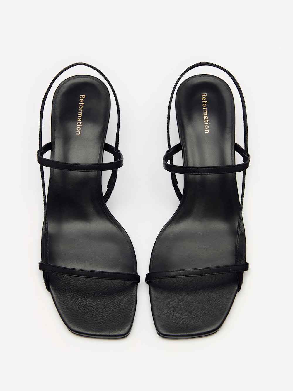 Reformation Serenity Bare Sandal - Black Leather