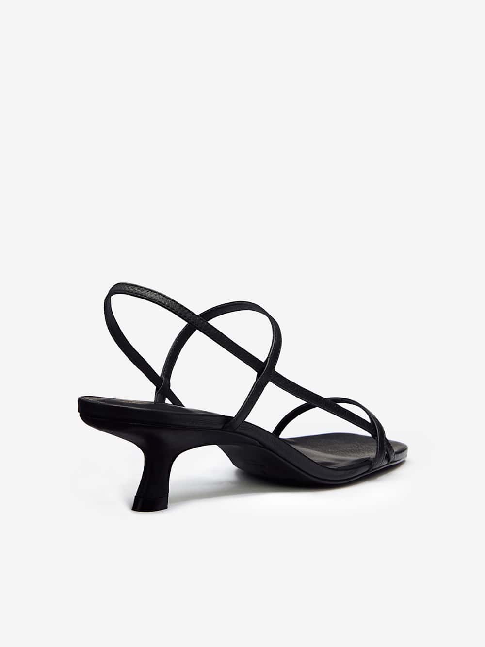 Reformation Serenity Bare Sandal - Black Leather