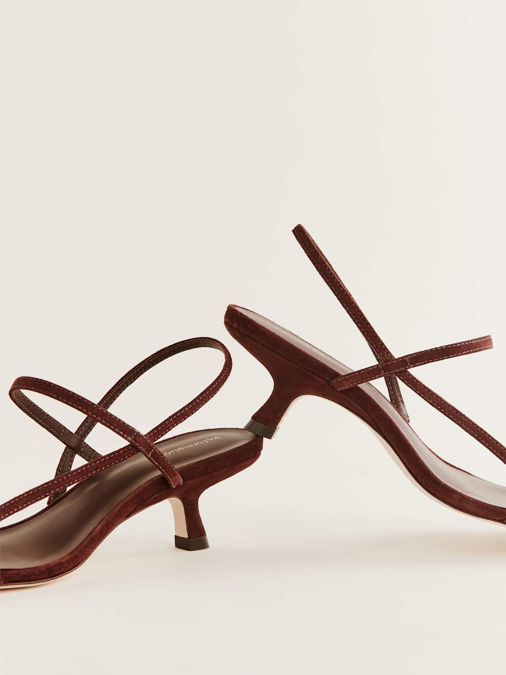 Reformation Serenity Bare Sandal - Chocolate Suede