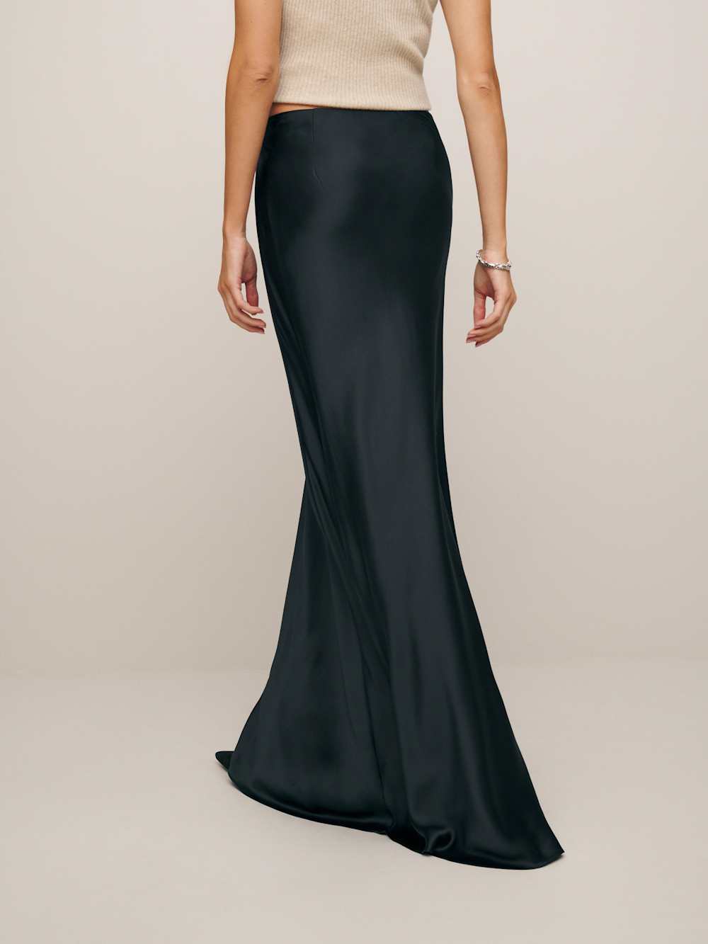 Reformation Bella Silk Skirt - Black