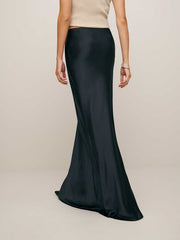 Reformation Bella Silk Skirt - Black