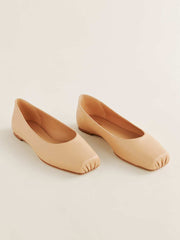 Reformation Mikayla Ballet Flat - Porcini Leather