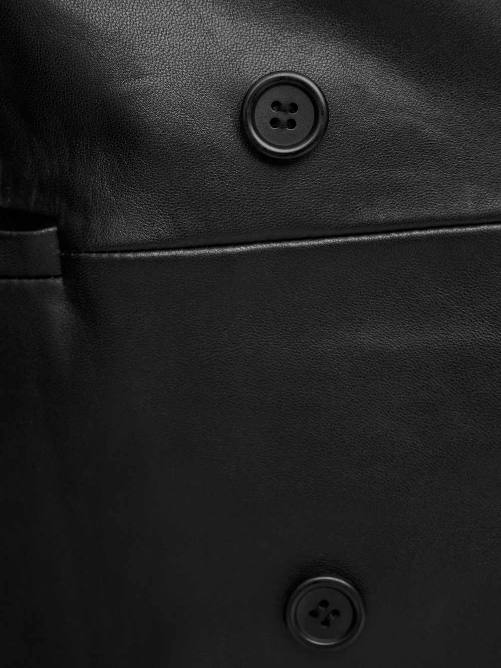 Reformation Veda Dalia Relaxed Leather Blazer Es - Black