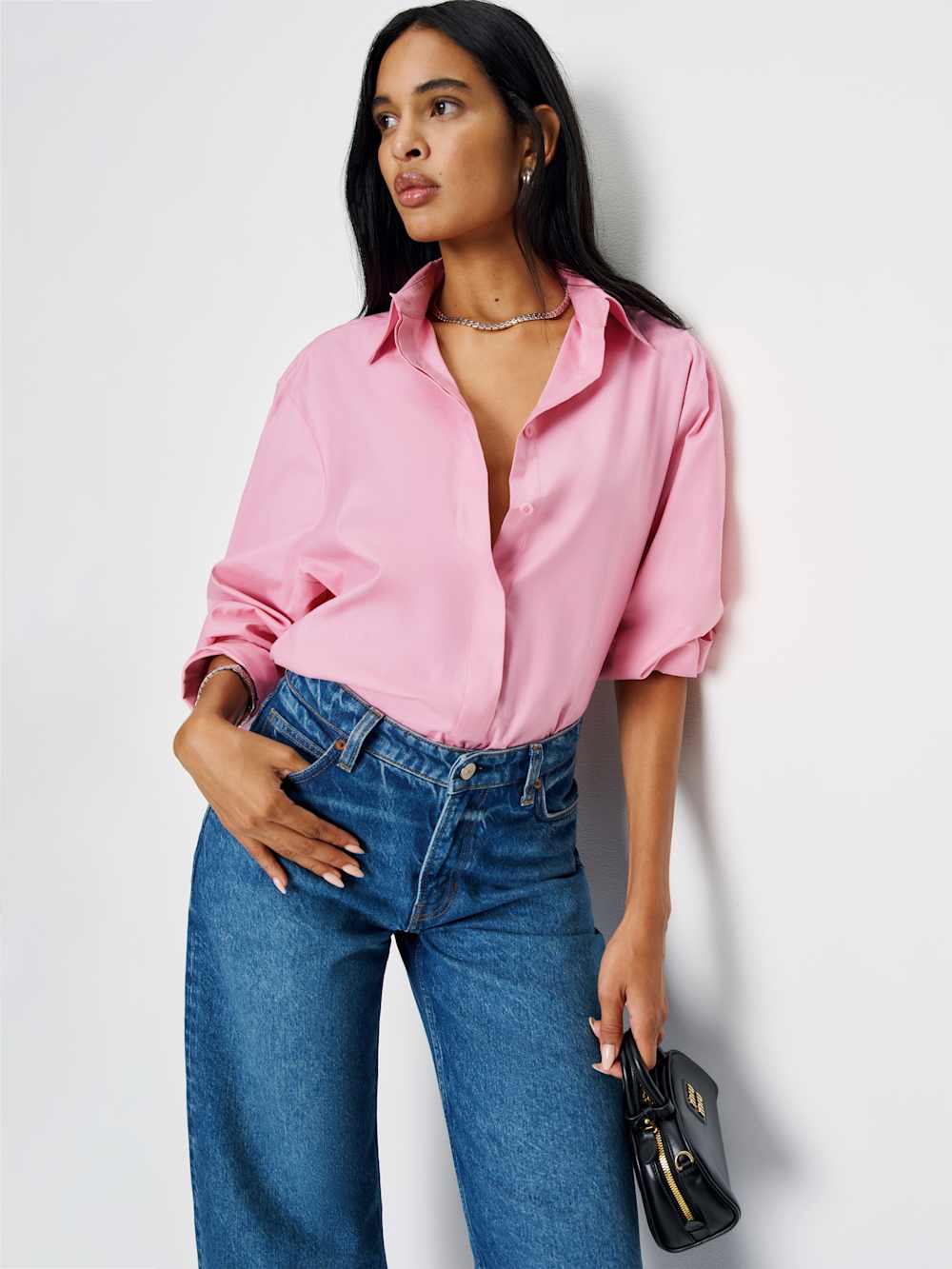 Reformation Andy Oversized Shirt - Taffy