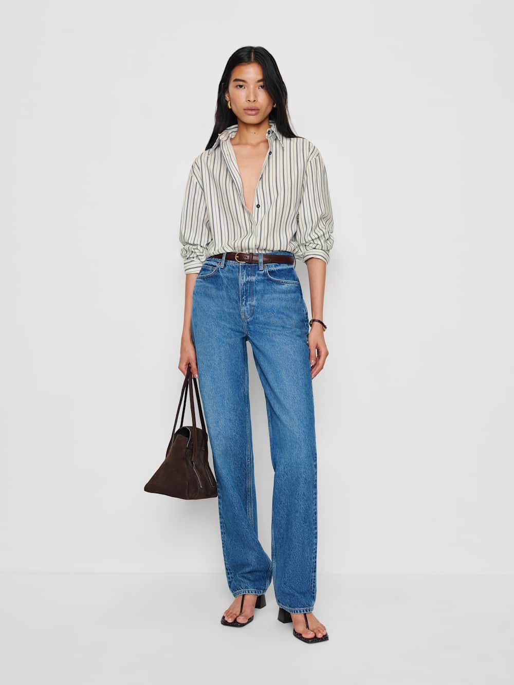 Reformation Andy Oversized Shirt - Summer Day Stripe