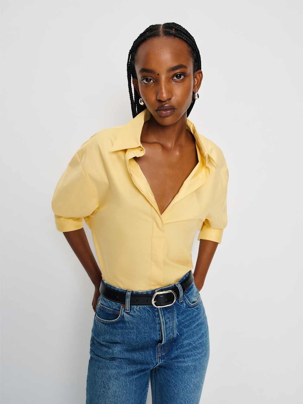Reformation Andy Oversized Shirt - Sunshine
