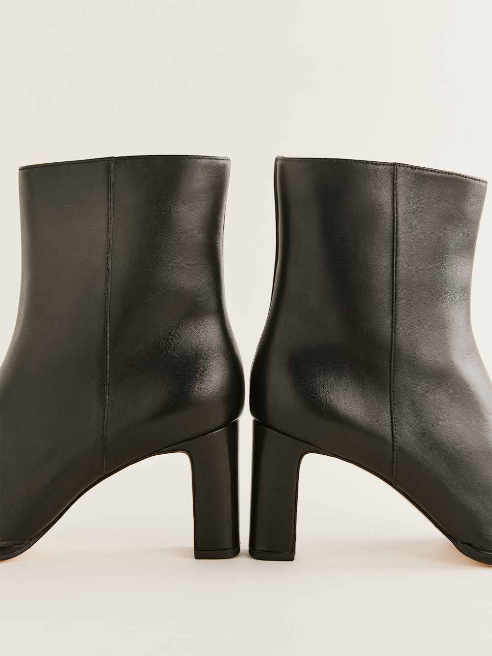 Reformation Gillian Ankle Boot - Black Leather