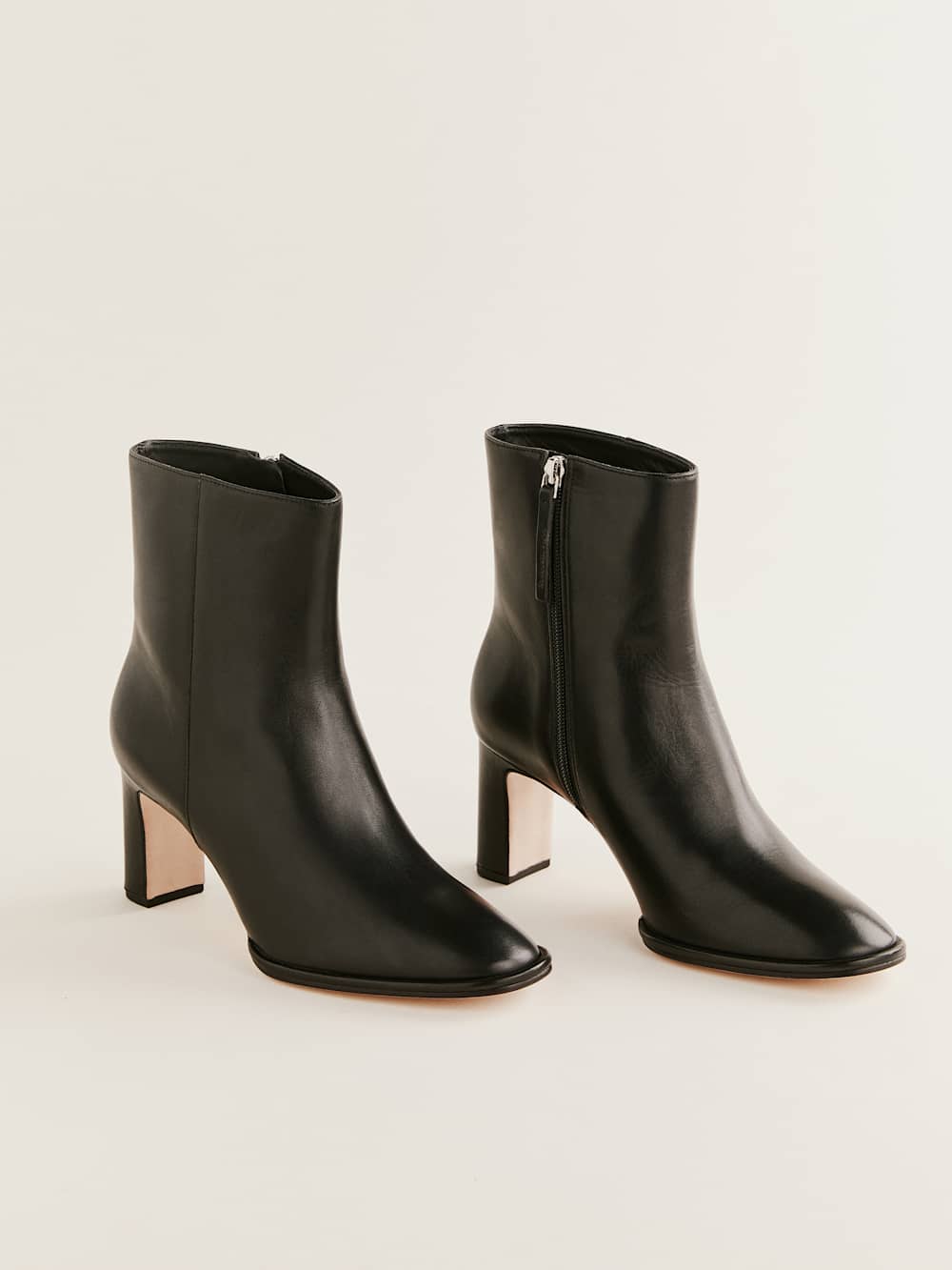Reformation Gillian Ankle Boot - Black Leather