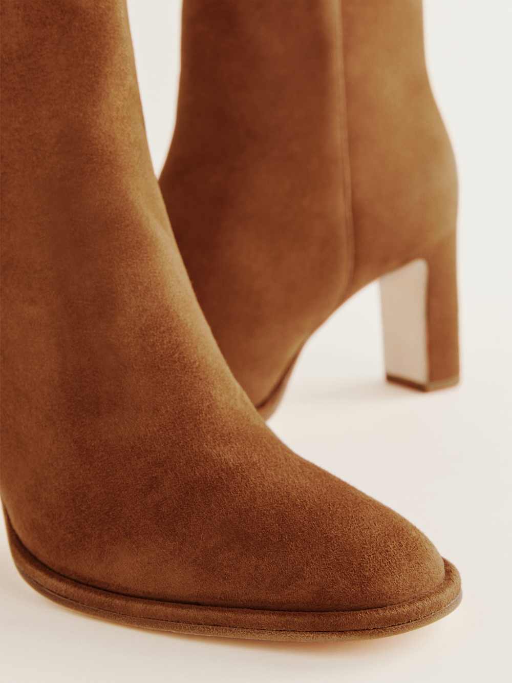 Reformation Gillian Ankle Boot - Rum Suede