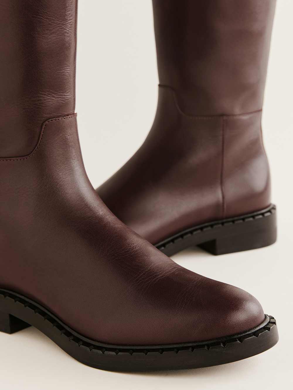 Reformation Nancy Knee Boot - Espresso Leather