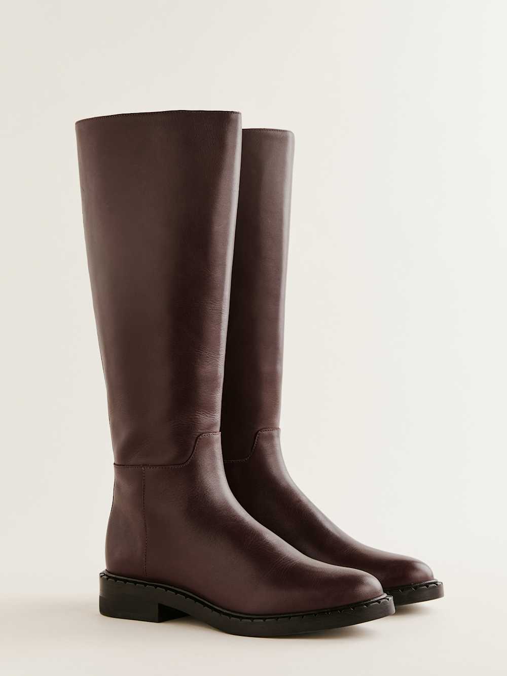 Reformation Nancy Knee Boot - Espresso Leather