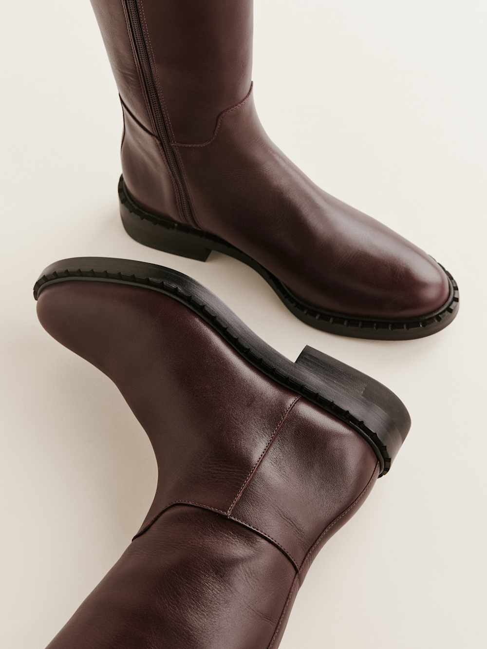 Reformation Nancy Knee Boot - Espresso Leather
