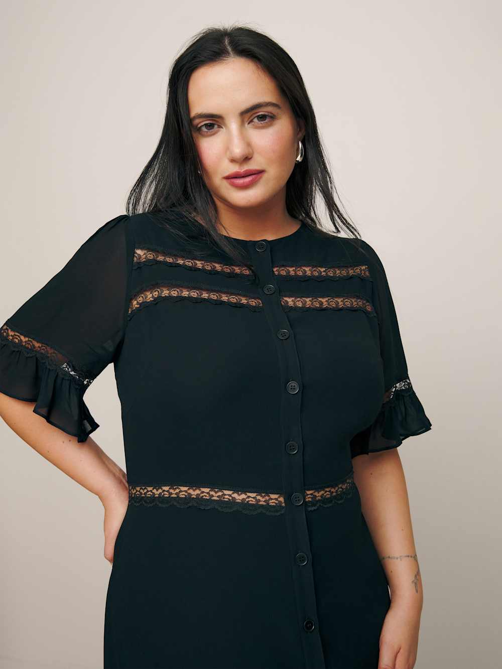 Reformation Woodson Dress Es - Black