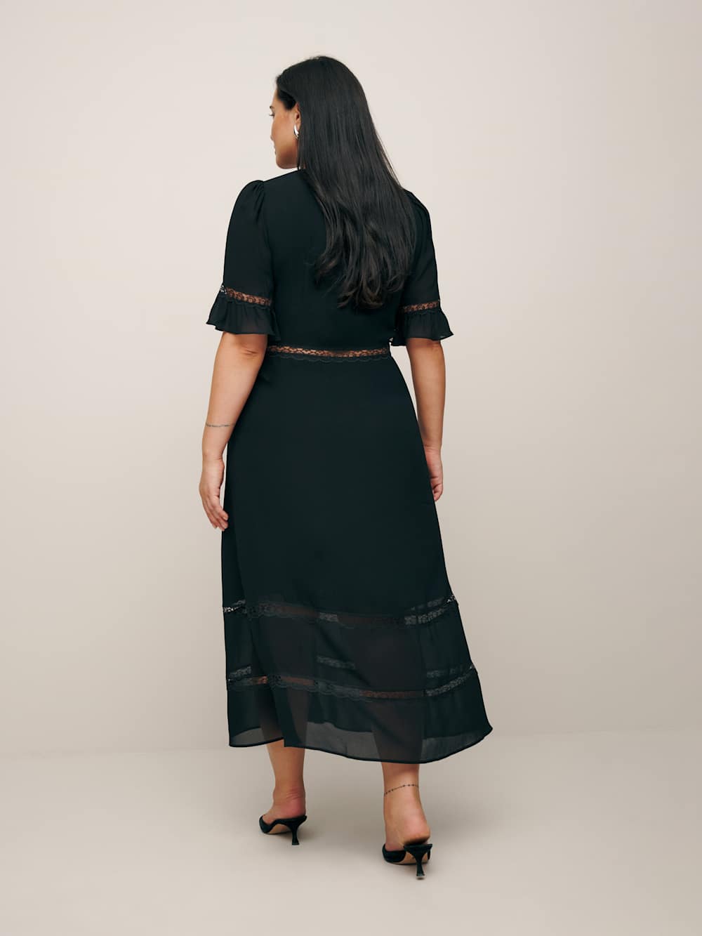Reformation Woodson Dress Es - Black