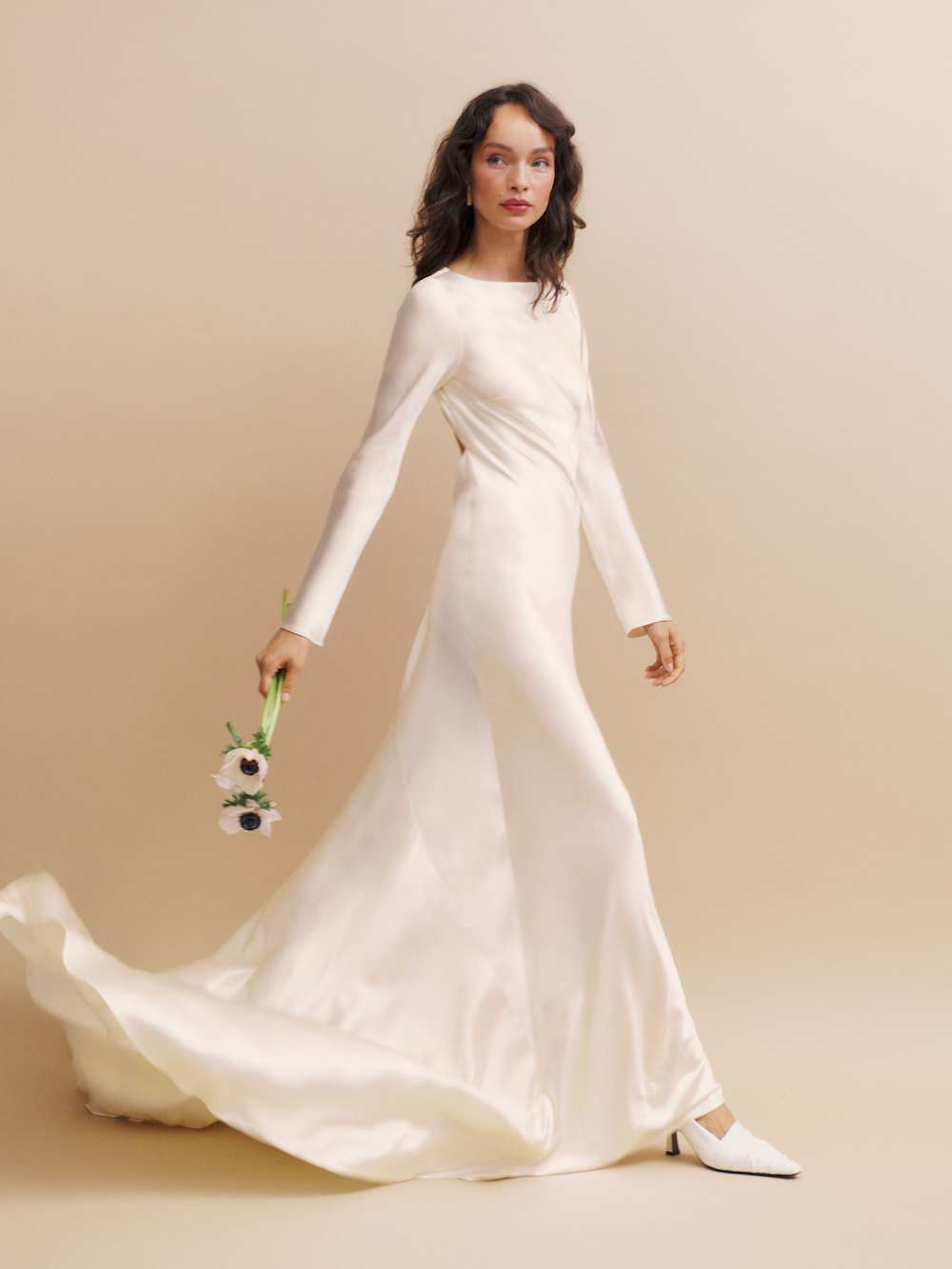Reformation Adwen Silk Dress - Ivory