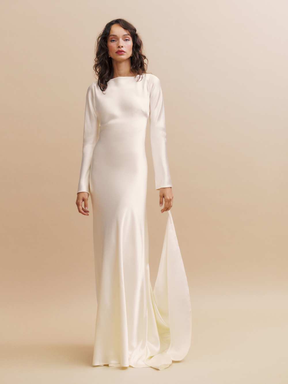 Reformation Adwen Silk Dress - Ivory