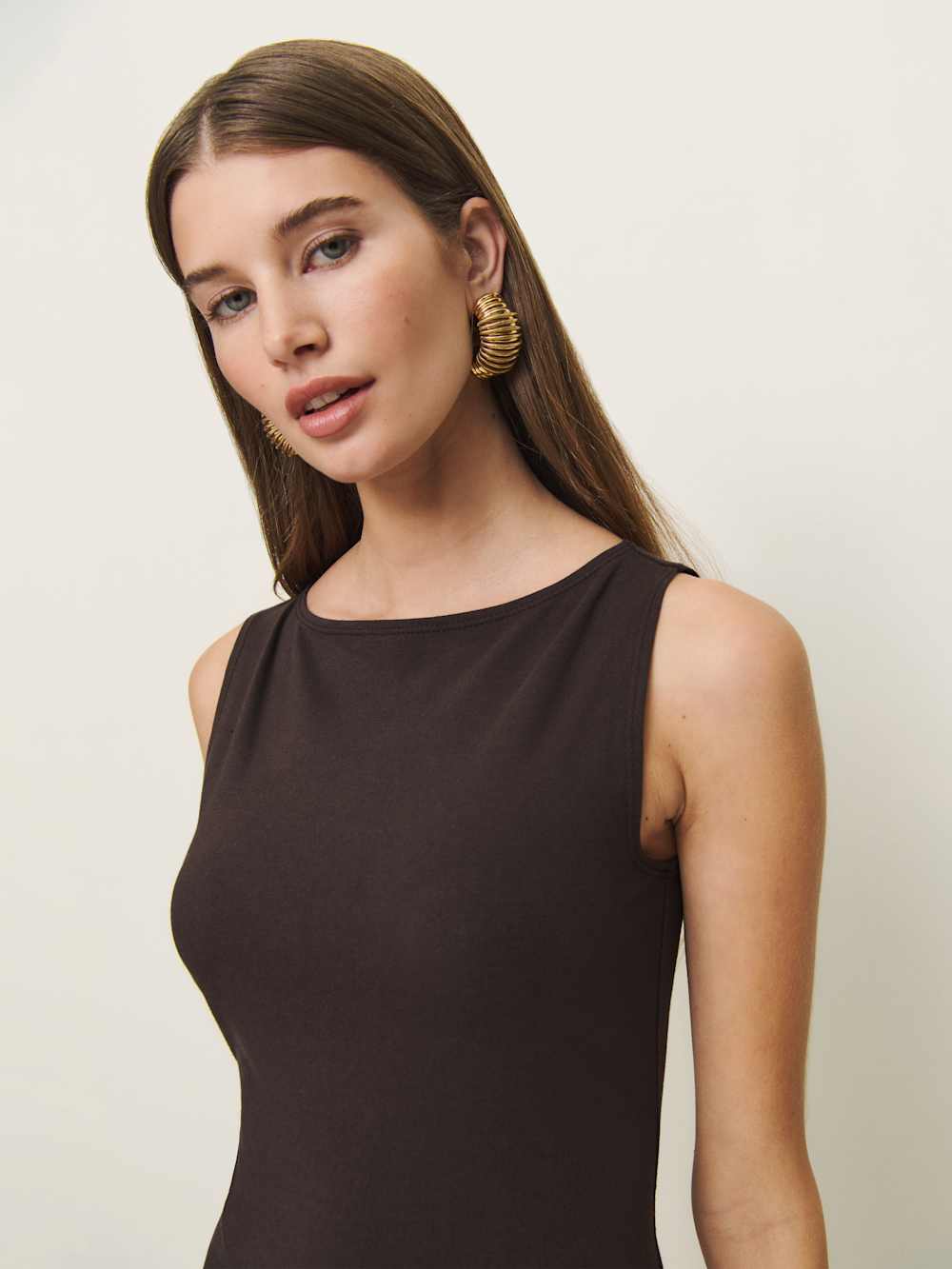 Reformation Nataly Knit Dress - Mole