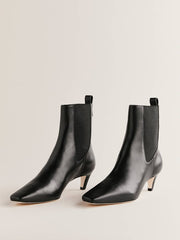 Reformation Roberta Ankle Boot - Black Leather