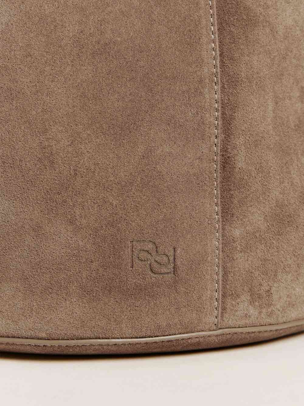 Reformation Medium Silvana Bucket Bag - Farro Suede