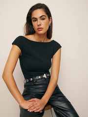 Reformation Darra Knit Top - Black