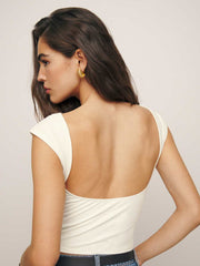 Reformation Darra Knit Top - Ivory