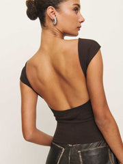 Reformation Darra Knit Top - Mole