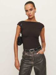 Reformation Darra Knit Top - Mole