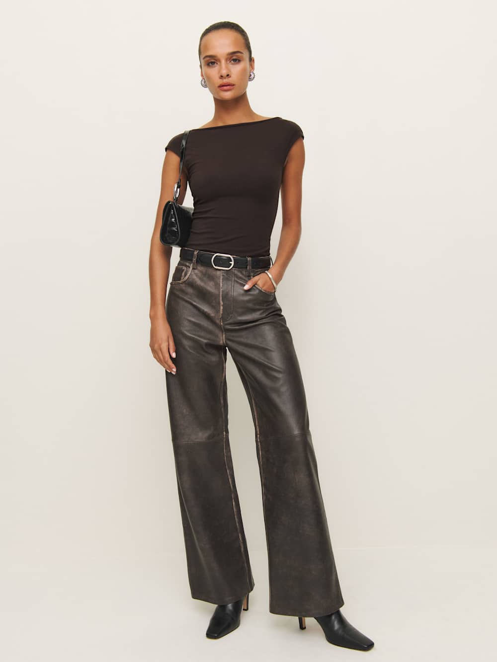 Reformation Darra Knit Top - Mole