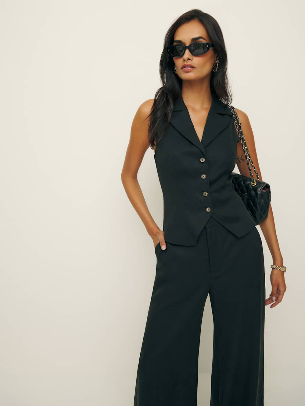 Reformation Taryn Two Piece - Black