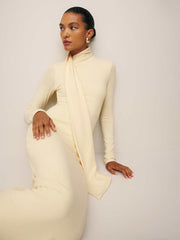 Reformation Azure Knit Dress - Custard