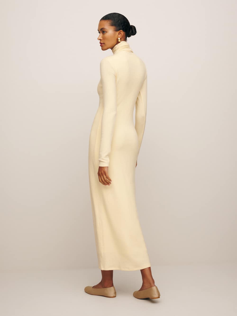 Reformation Azure Knit Dress - Custard