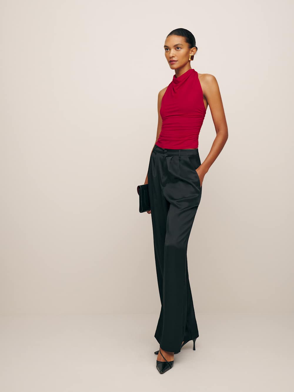 Reformation Enzo Knit Top - Lipstick