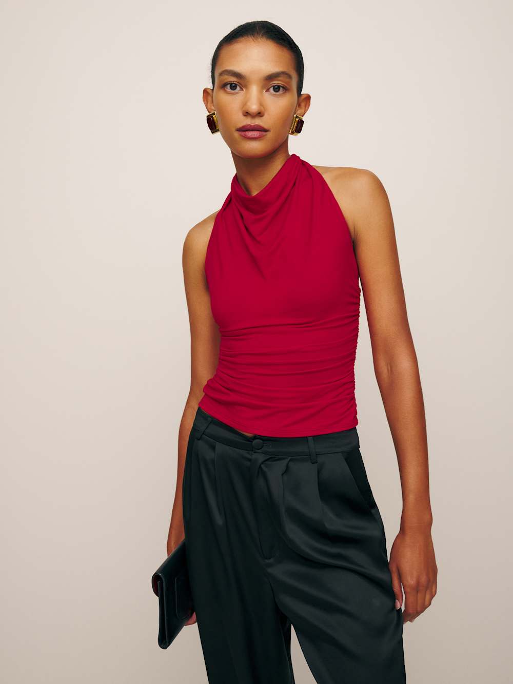Reformation Enzo Knit Top - Lipstick