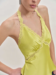 Reformation Monica Silk Top - Algae Bloom