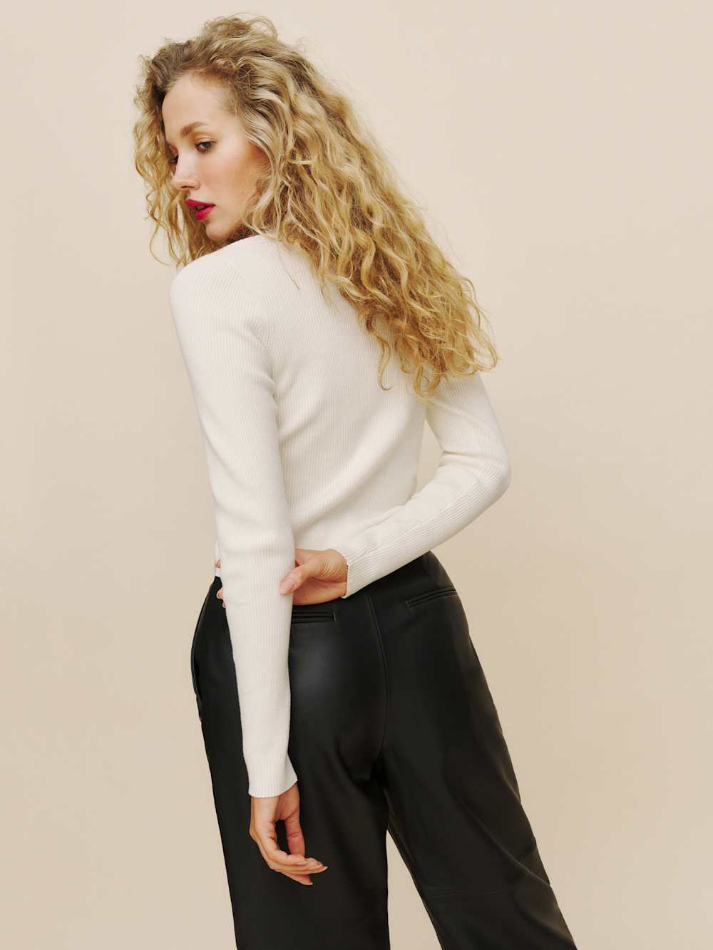 Reformation Kaitlyn Cotton Cardigan - Fior Di Latte