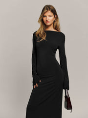 Reformation Aurelio Knit Dress - Black