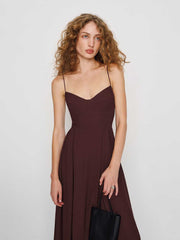 Reformation Jaelyn Dress - Mahogany