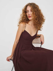 Reformation Jaelyn Dress - Mahogany