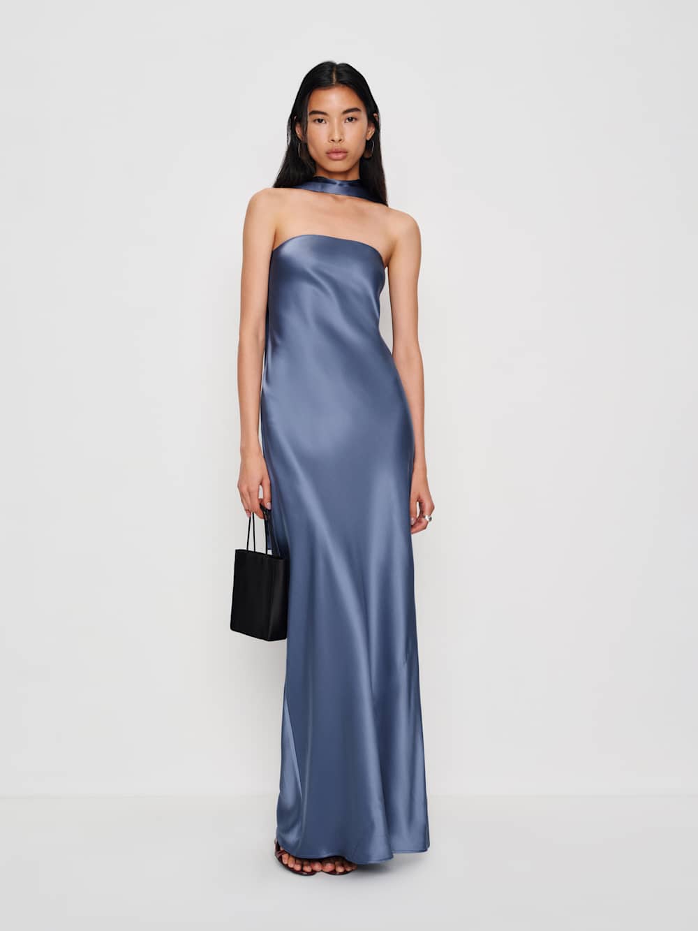 Reformation Oren Silk Dress - Cornflower