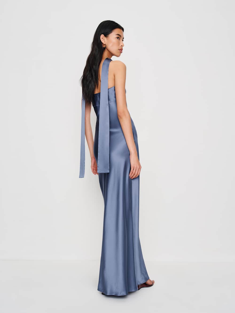 Reformation Oren Silk Dress - Cornflower