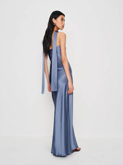 Reformation Oren Silk Dress - Cornflower