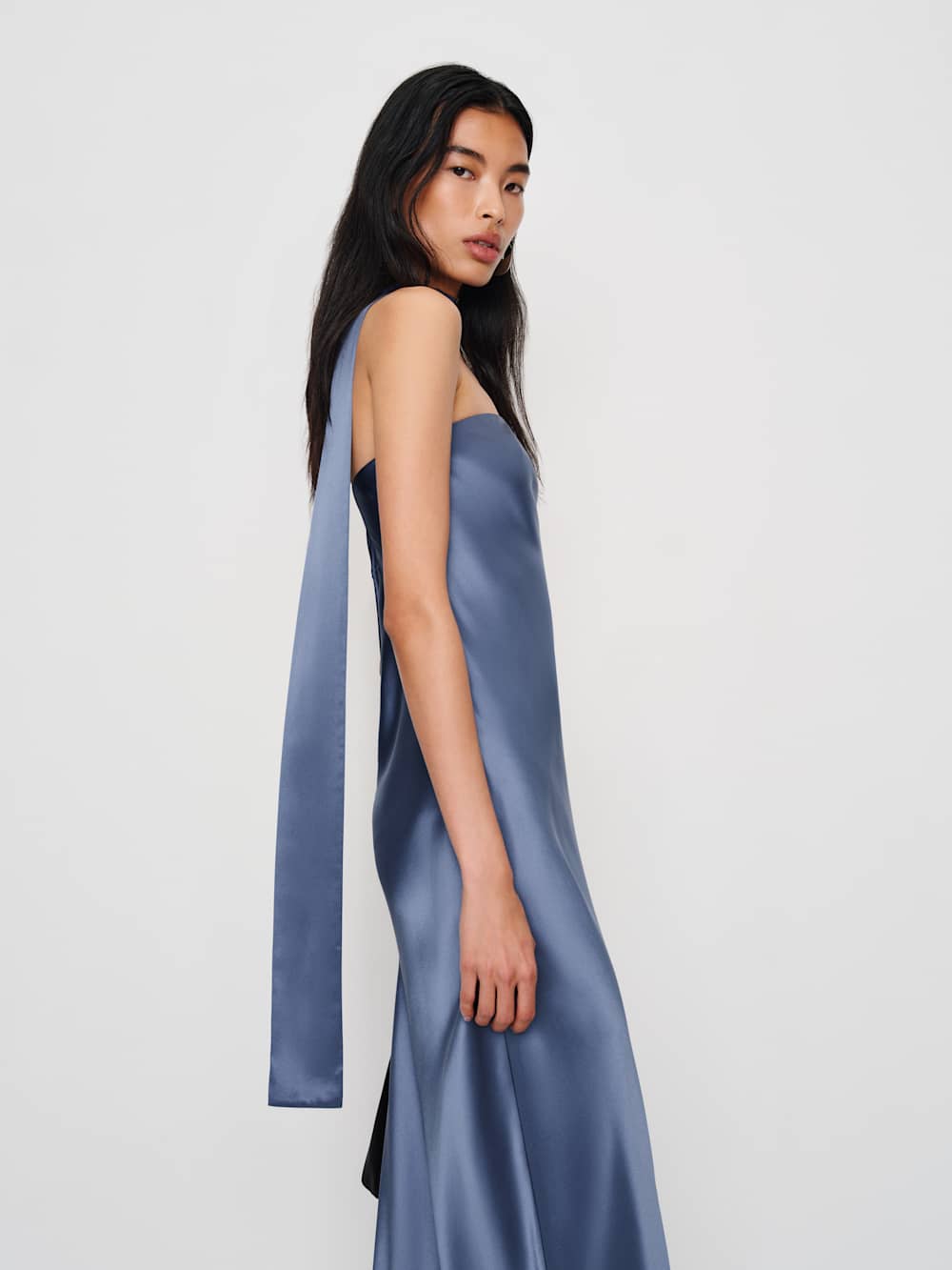 Reformation Oren Silk Dress - Cornflower